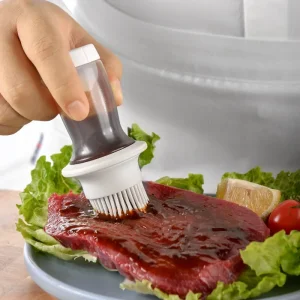 Oil Bottle Brush Silicone Glass Container Kitchen Olive Pump Pot Vinegar Spray Cookware BBQ