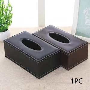 Household Waterproof Paper Box Holder Napkin Antimoisture Rectangular PU Leather Storage Supplies