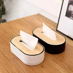 Tissue Box Holder Bamboo Cover