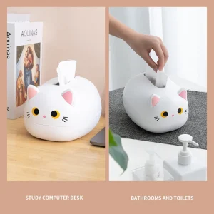 Nordic Cat Tissue Box Paper Holder Kitchen