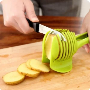 Plastic Kitchen Handheld Potato Slicer Tomato Cutter Tool Kitchen Accessories