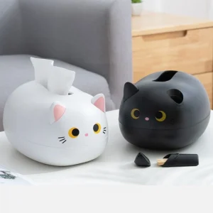 Nordic Cat Tissue Box Paper Holder Kitchen