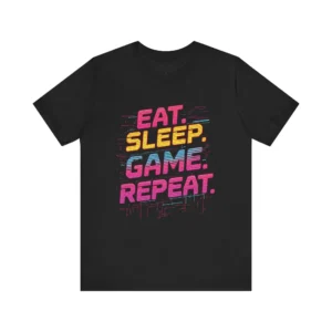 Eat Sleep Game Repeat Graphic T-Shirt
