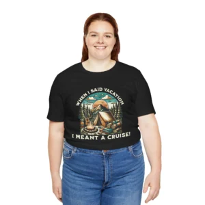 Funny 'Camping vs. Cruise' Vacation T-Shirt