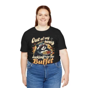 Funny Raccoon 'Looking for the Buffet' Graphic T-Shirt