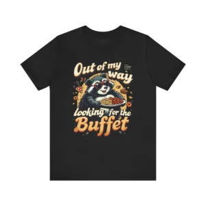 Funny Raccoon 'Looking for the Buffet' Graphic T-Shirt