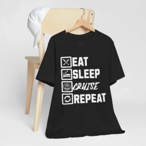 Unisex 'Eat Sleep Cruise Repeat' T-Shirt