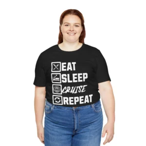 Unisex 'Eat Sleep Cruise Repeat' T-Shirt