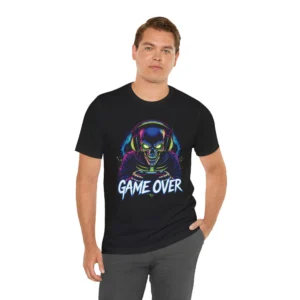 Unisex Gamer 'Game Over' Graphic T-Shirt